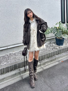 「EVOL（イーボル）のアイテム」を使った、さわち / 小泉 沙和さん（レディース・156cm）の春コーディネート