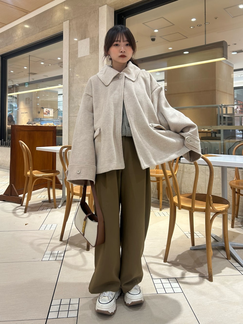 hinari（ヒナリ）の「ビッグカラーミドルコート（その他アウター