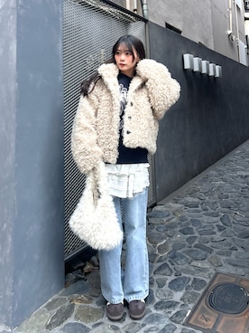 「coca（coca）（コカ）のアイテム（バッグ）」を使った、さわち / 小泉 沙和さん（レディース・156cm）の春コーディネート