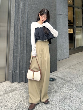 「アイテム（キャミソール）」を使った、さわち / 小泉 沙和さん（レディース・156cm）の秋コーディネート