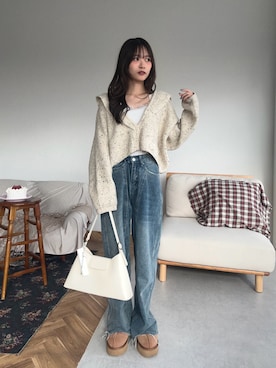 「Kastane（カスタネ）のアイテム（トップス）」を使った、さわち / 小泉 沙和さん（レディース・156cm）の春コーディネート