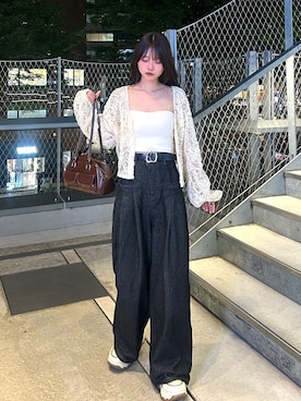 「アイテム（ベルト）」を使った、さわち / 小泉 沙和さん（レディース・156cm）の秋コーディネート