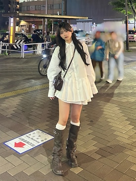 「アイテム（ワンピース/ドレス）」を使った、さわち / 小泉 沙和さん（レディース・156cm）の春コーディネート