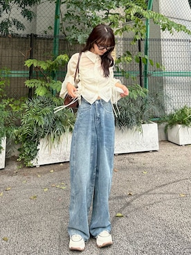「着回しコーデ」｜さわち / 小泉 沙和さん（レディース・156cm）の夏コーディネート