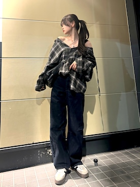「アイテム（キャミソール）」を使った、さわち / 小泉 沙和さん（レディース・156cm）の秋コーディネート