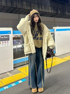 「w closet（ダブルクローゼット）のアイテム」を使った、さわち / 小泉 沙和さん（レディース・156cm）の秋コーディネート