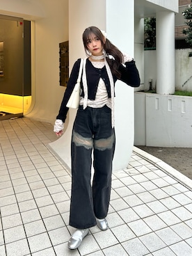 「アイテム（バッグ）」を使った、さわち / 小泉 沙和さん（レディース・156cm）の冬コーディネート