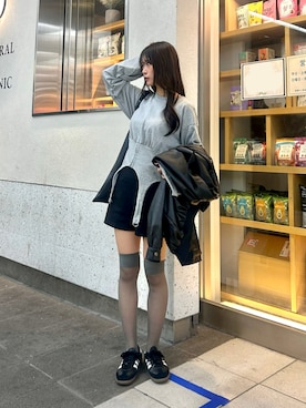 「アイテム（レッグウェア）」を使った、さわち / 小泉 沙和さん（レディース・156cm）の秋コーディネート