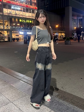 「PHILLY（フィリー）のアイテム」を使った、さわち / 小泉 沙和さん（レディース・156cm）の夏コーディネート