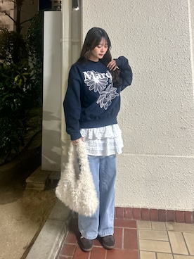 「coca（coca）（コカ）のアイテム」を使った、さわち / 小泉 沙和さん（レディース・156cm）の冬コーディネート