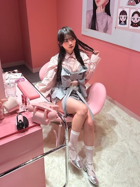 「SLY（スライ）のアイテム」を使った、さわち / 小泉 沙和さん（レディース・156cm）の春コーディネート