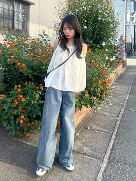 「アイテム（キャミソール）」を使った、さわち / 小泉 沙和さん（レディース・156cm）の夏コーディネート