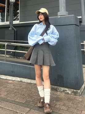 「アイテム（ソックス/靴下）」を使った、さわち / 小泉 沙和さん（レディース・156cm）の秋コーディネート