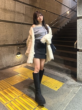 「ミニスカート」｜さわち / 小泉 沙和さん（レディース・156cm）の春コーディネート