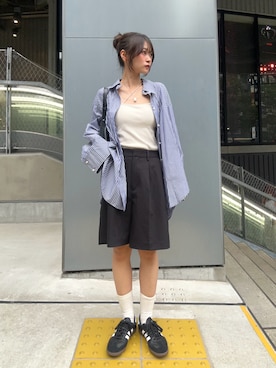 「アイテム（アクセサリー）」を使った、さわち / 小泉 沙和さん（レディース・156cm）の秋コーディネート