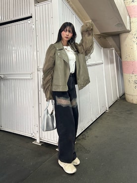 「mystic（ミスティック）のアイテム」を使った、さわち / 小泉 沙和さん（レディース・156cm）の春コーディネート