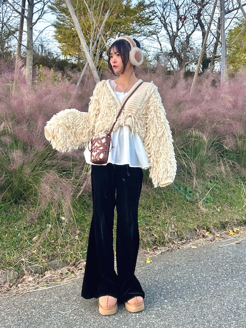 リブフリルキャミ（キャミソール）｜hinari（ヒナリ）のファッション