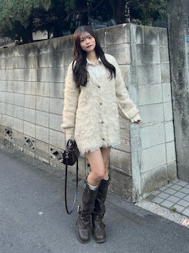 「FEKETE（フェケテ）のアイテム」を使った、さわち / 小泉 沙和さん（レディース・156cm）の春コーディネート