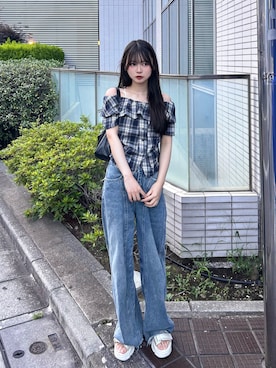 「PHILLY（フィリー）のアイテム」を使った、さわち / 小泉 沙和さん（レディース・156cm）の夏コーディネート