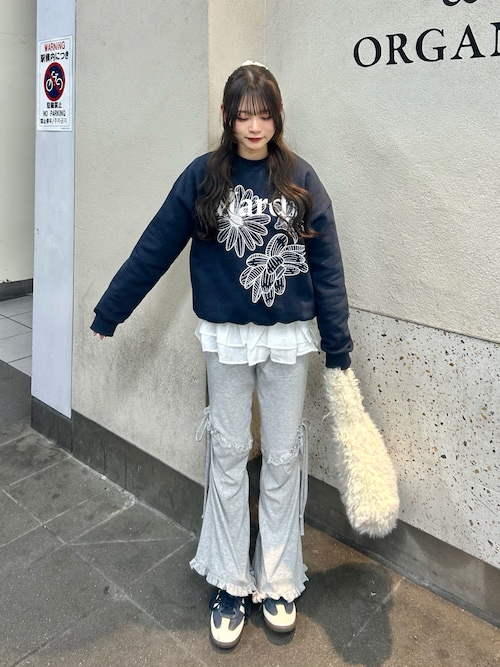 SWEATSHIRT TRIPLE FLOWER（スウェット）｜Mardi Mercredi（マルディ