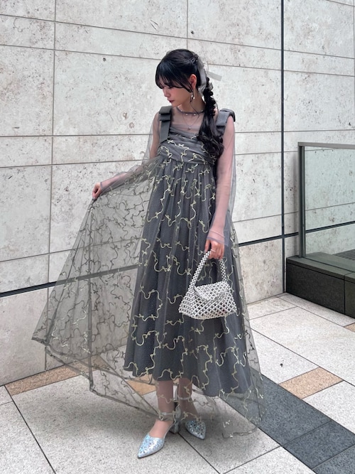 et.UNiVER ドレス Ribbon tulle dress : ZOZOTOWN Yahoo!店 - 通販