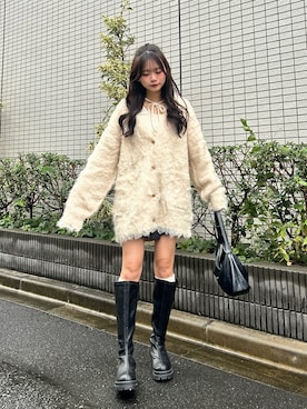 「アイテム（スカート）」を使った、さわち / 小泉 沙和さん（レディース・156cm）の秋コーディネート