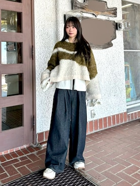 「loin nuit（ロワンニュイ）のアイテム」を使った、さわち / 小泉 沙和さん（レディース・156cm）の春コーディネート