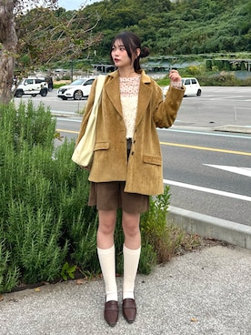 「アイテム（パンプス）」を使った、さわち / 小泉 沙和さん（レディース・156cm）の秋コーディネート