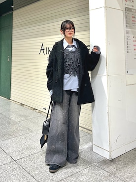 「アイテム（その他アウター）」を使った、さわち / 小泉 沙和さん（レディース・156cm）の春コーディネート