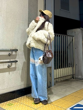 「アイテム（ベスト）」を使った、さわち / 小泉 沙和さん（レディース・156cm）の冬コーディネート