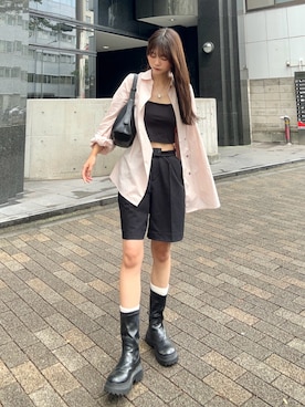 「アイテム（アクセサリー）」を使った、さわち / 小泉 沙和さん（レディース・156cm）の秋コーディネート