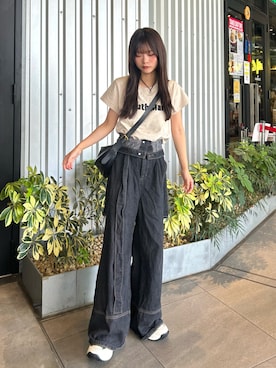 「アイテム（バッグ）」を使った、さわち / 小泉 沙和さん（レディース・156cm）の秋コーディネート