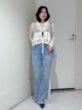 「EVRIS（エヴリス）のアイテム（シューズ）」を使った、HIMARIさん（レディース・158cm）の春コーディネート