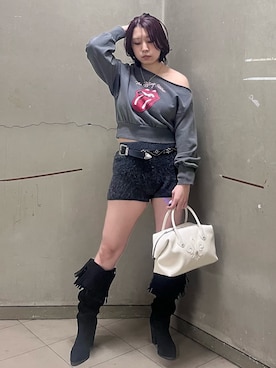 「EVRIS（エヴリス）のアイテム（トップス）」を使った、HIMARIさん（レディース・158cm）の冬コーディネート