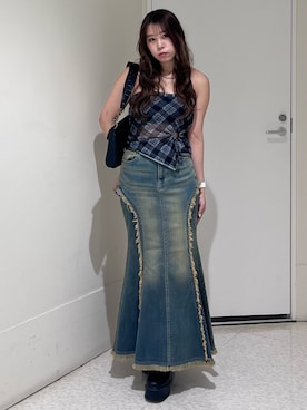 「キレイめコーデ」｜「アイテム（ハンドバッグ）」を使った、HIMARIさん（レディース・158cm）の夏コーディネート