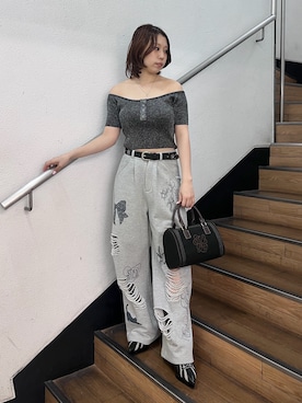 「EVRIS（エヴリス）のアイテム（パンツ）」を使った、HIMARIさん（レディース・158cm）の夏コーディネート