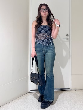「アイテム（ブーツ）」を使った、HIMARIさん（レディース・158cm）の夏コーディネート
