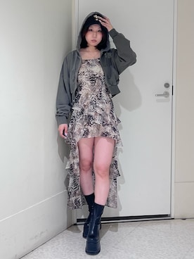 「EVRIS（エヴリス）のアイテム（シューズ）」を使った、HIMARIさん（レディース・158cm）の春コーディネート
