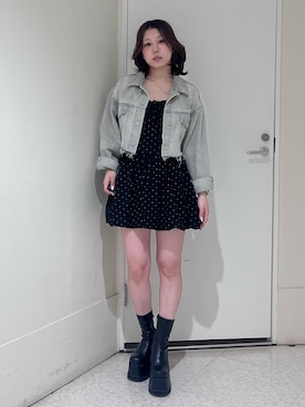 「EVRIS（エヴリス）のアイテム（シューズ）」を使った、HIMARIさん（レディース・158cm）の春コーディネート