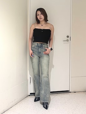 「EVRIS（エヴリス）のアイテム」を使った、HIMARIさん（レディース・158cm）の夏コーディネート