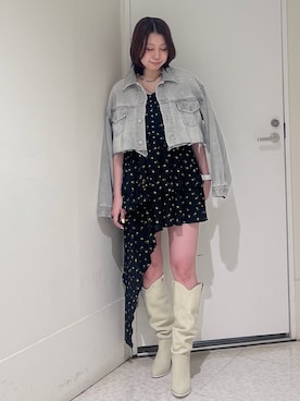 「EVRIS（エヴリス）のアイテム」を使った、HIMARIさん（レディース・158cm）の春コーディネート