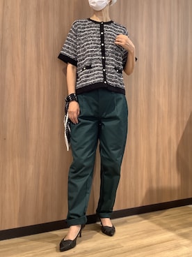 「アイテム（バンダナ/スカーフ）」を使った、BRICK HOUSE シャツ工房 浜松メイワン店さん（レディース・162cm）の夏コーディネート