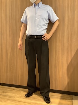 「アイテム（ビジネスシャツ）」を使った、BRICK HOUSE シャツ工房 浜松メイワン店さん（メンズ・182cm）の夏コーディネート