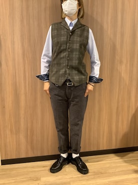 BRICK HOUSE シャツ工房 浜松メイワン店さん（レディース・162cm）の冬コーディネート