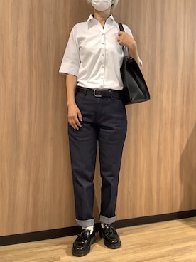 「アイテム（ビジネスシャツ）」を使った、BRICK HOUSE シャツ工房 浜松メイワン店さん（レディース・162cm）の夏コーディネート