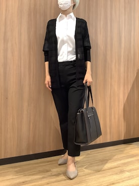 「アイテム（ビジネスシャツ）」を使った、BRICK HOUSE シャツ工房 浜松メイワン店さん（レディース・162cm）の夏コーディネート