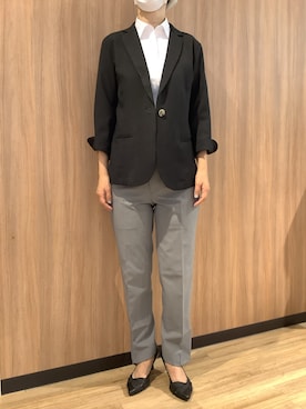 「アイテム（ビジネスシャツ）」を使った、BRICK HOUSE シャツ工房 浜松メイワン店さん（レディース・162cm）の夏コーディネート