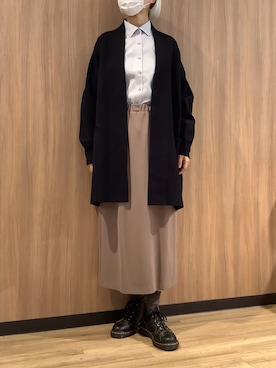 「アイテム（ビジネスシャツ）」を使った、BRICK HOUSE シャツ工房 浜松メイワン店さん（レディース・162cm）の秋コーディネート