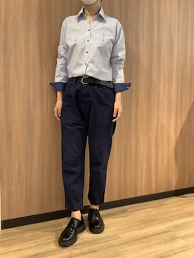 「アイテム（ビジネスシャツ）」を使った、BRICK HOUSE シャツ工房 浜松メイワン店さん（レディース・162cm）の夏コーディネート
