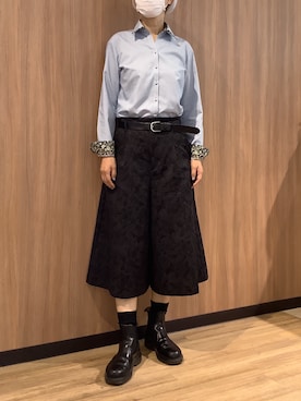 「アイテム（ビジネスシャツ）」を使った、BRICK HOUSE シャツ工房 浜松メイワン店さん（レディース・162cm）の秋コーディネート